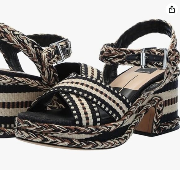 .NEW DOLCE VITA Made In Brazil Grayce Heel Sandals black multi for women 253 - Picture 1 of 7